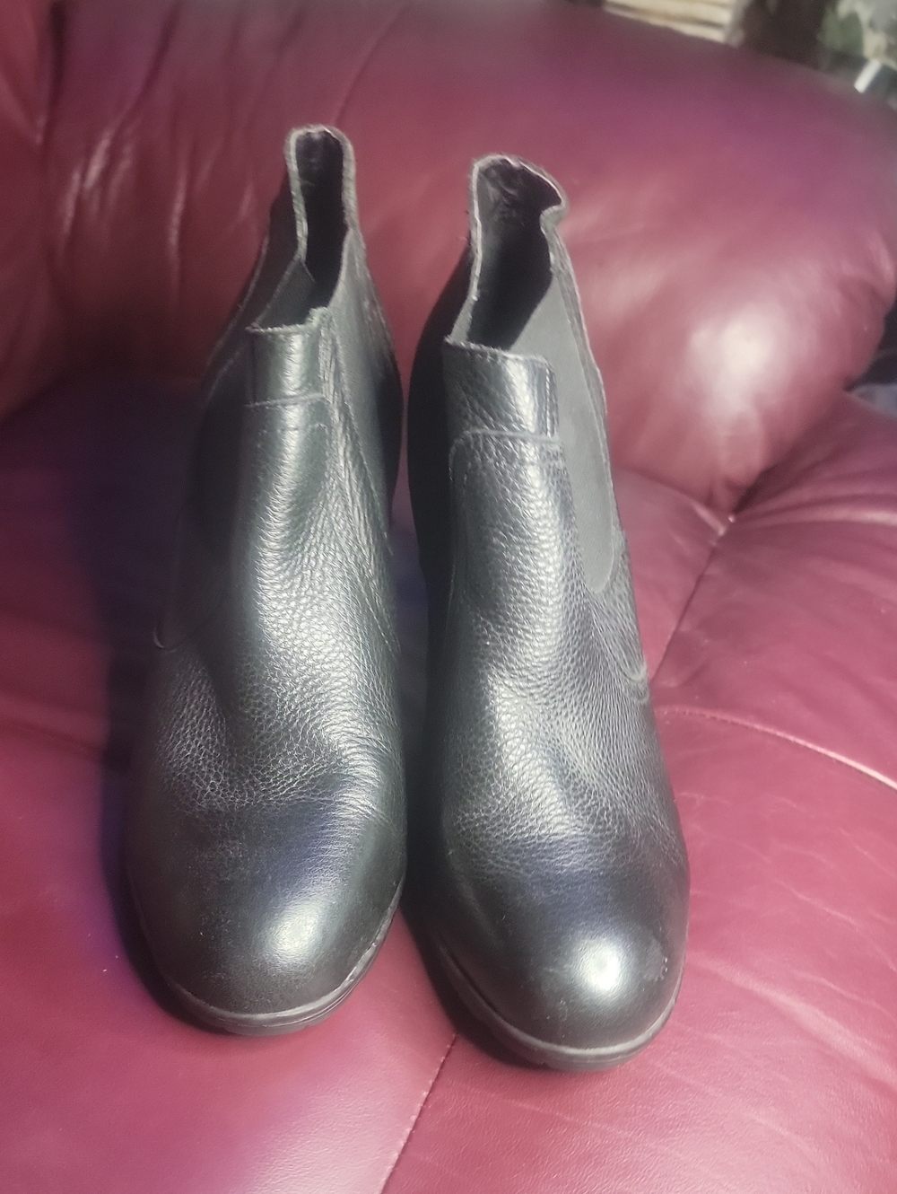 boc Black Leather Chelsea Ankle Boots